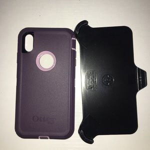 iPhone XS Max Purple Otterbox Defender Case